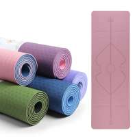 TPE Yoga Mat Fitness No-Slip Matt Yoga With Position Line yoga Mat Tastelss Mat Pilates