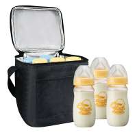 Large capacity breastmilk cooler and baby bottle bag for travel