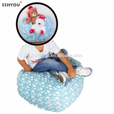 Stuffed Animal Storage Bean Bag Chairs - Premium Seat - Easy Solution for Extra Toys / Blankets / Covers / Towels / Clothes